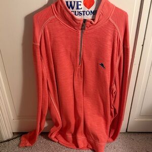 Tommy Bahama Vibrant Coral Zip-Up Sweater
